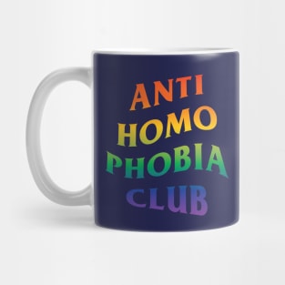 Anti Homophobia Club - LGBT Pride Rainbow Flag Mug